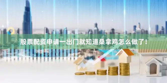 股票配资申请一出门就知道桑拿鸡怎么做了！